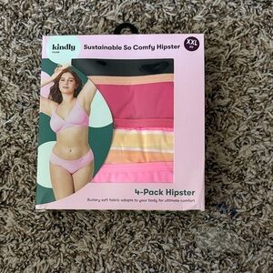 Kindly Yours Women's 4-Pack Hipster - Pink, Orange, Cream, Black